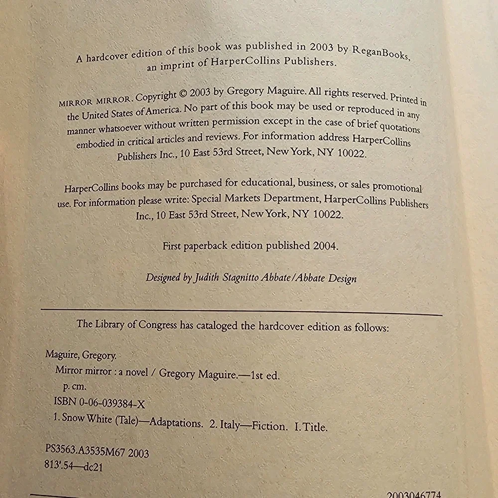 Mirror Mirror Book by Gregory Maguire‎